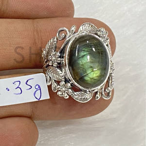 Labradorite <b>Ring</b> Artisan <b>Crafted</b> In Sterling Silver And Silver 925 Jewelry - Product Image 2