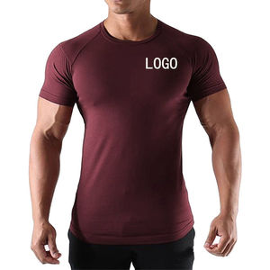 Nouveau modèle T-shirts de gym pour hommes T-shirts d'été slim fit en coton de haute qualité à vendre - Product Image 5