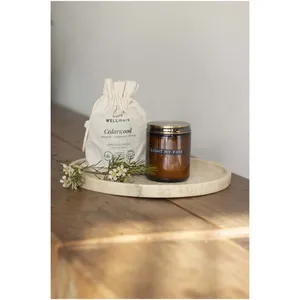 Bougie parfumée en bois de cèdre durable Wellmark, merchandising écologique - Product Image 4