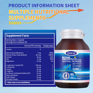 DHOP 뼈 건강 보충제 15000mg 60 캡슐은 성인을위한 뼈 밀도 관절 강도 칼슘 흡수 보조제를 지원합니다 - Product Image 6
