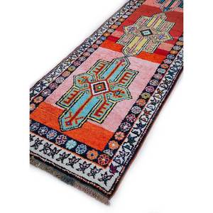 Nuray Classic 3D Geometric Wool Rug Red Orange Hand Knotted for Home Use-for Living Room Hallway Big Rectangle <b>Carpet</b>-Model - Product Image 2