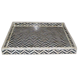 Plateau d'incrustation d'os de luxe personnalisable pour la décoration de maison et de restaurant Plateau d'incrustation d'os indien fait à la main - Product Image 5