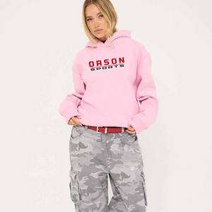 Nouvel Arrivage Sweat à Capuche Oversize 100% Coton pour Femme, Style Streetwear, Tissu Épais, Manches Longues, Épaules Tombantes, Impression Frontale, Automne - Product Image 3