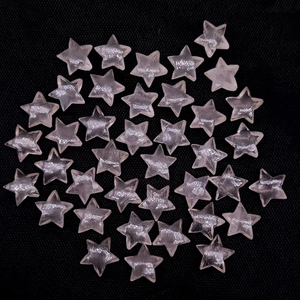 Piedra preciosa en forma de estrella tallada a mano suave de cuarzo rosa Natural para joyería 10mm tallado de cuarzo rosa cuentas de piedras preciosas sueltas al por mayor - Product Image 1