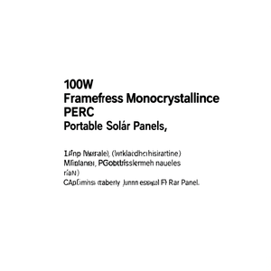 Panneau solaire portable monocristallin PERC sans cadre 100W - Product Image 2