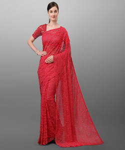 Sari de trabajo de piedra geométrica de diseñador para un aspecto contemporáneo Sari de Surat al por mayor con detalles de pelea para compras al por mayor - Product Image 4