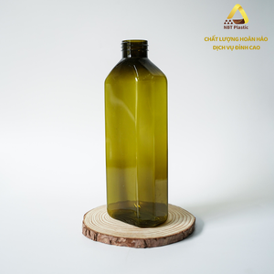 Botella cosmética rellenable cuadrada de plástico PET de 550ml personalizada para champú y loción, botellas de plástico de embalaje cuadrado - Product Image 2