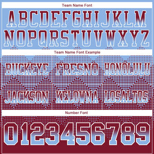 Maillot de football américain de qualité supérieure de haute qualité avec dégradé élégant bleu clair et marron Logo personnalisé manches courtes-forme carrée - Product Image 3