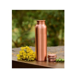 100% Pure Copper <b>Water</b> <b>Bottle</b> 34 Oz Extra Large - A Leak Proof Ayurvedic Vessel Yoga antique hammered pure copper <b>bottles</b> - Product Image 1