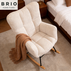 En İyi Sallanan Sandalye Bebek Odası Peluş Döşemeli Bebek Yumuşak Sallanan Sandalye Küçük Alanlar İç Mekan Rahat Sherpa Kompakt Emzirme Sandalyeleri - Product Image 2