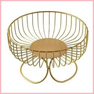 Cesta de Frutas Metálica Reutilizable y Ecológica para una Organización Sostenible en la Cocina con Construcción de Larga Duración y Diseño Minimalista - Product Image 1