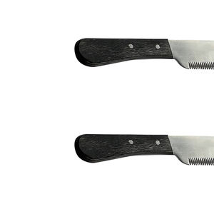 Cuchillo Profesional de Acero Inoxidable para Peluquería Canina y Felina con Mango de Madera, Herramienta Portátil para el Cuidado de Mascotas - Product Image 5