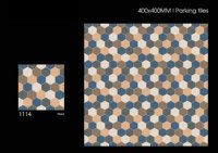 300x300/400x400mm Carreaux de parking en céramique émaillée rustique gris foncé rustique rugueux pour une utilisation à l'extérieur