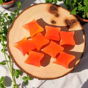 Cuentas de cristal Natural de cornalina, piedra preciosa tallada en forma de estrella Ninja para la fabricación de joyas, suministro curativo de energía de corte elegante de 15mm - Product Image 4