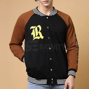 Men Letterman Winter <b>Jacket</b> <b>With</b> Warm <b>Fleece</b> <b>Lining</b> And Stylish Athletic Fit For Cold Weather Custom Men Letterman <b>Jacket</b> - Product Image 3