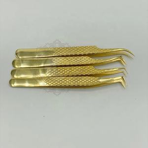 Extensions de cils pointus Plasma or privé personnalisables de qualité supérieure pince à épiler poignée diamantée en acier inoxydable de haute qualité - Product Image 6