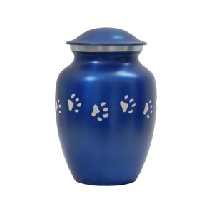 Urnas de cremación de aluminio de alta calidad con urnas funerarias de metal con acabado de mármol azul para cenizas humanas - Product Image 3