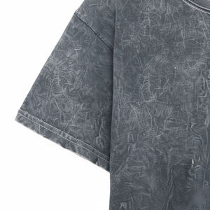 T-shirt en coton 100% pour homme, coupe classique, effet délavé à l'acide, style vintage, streetwear, anti-rétrécissement, uni, vente en gros - Product Image 4