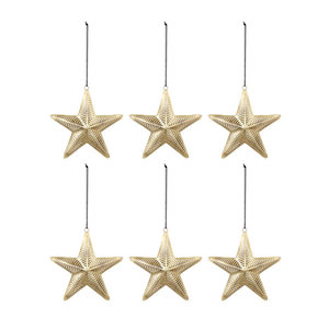 Best Sale Metal Golden <b>Star</b> Hanging Ornament <b>For</b> Christmas <b>Tree</b> in Low Price From India - Product Image 5