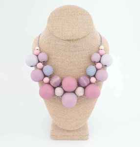 Couleur perles en bois collier mode perles en bois Long collier bohême femmes boucles d'oreilles femmes mode bijoux colliers - Product Image 3