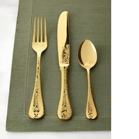 Conception à bas prix très durable 3 Pc couverts cuillère fourchette couteau ensemble couverts robustes directement du fabricant pour les Restaurants