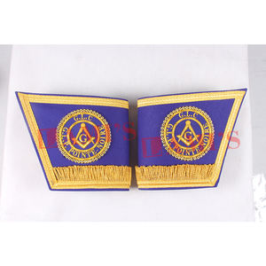 Haute qualité maçonnique artisanat provincial manchettes gantelets personnalisé à la main broderie maçonnique Regalia manchettes - Product Image 2
