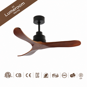 42 Inch Solid Wood <b>Ceiling</b> Fan Without <b>Light</b> with Remote Control, Downrod Mount Quiet Reversible DC Motor Fan - Product Image 6