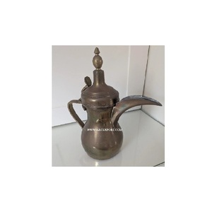 Indian Metal Brass Made Coffee <b>Pot</b> Dallah Engraving Gold Finish for Qahwa Latest Modern Style for Home & Restaurant Supplies - Product Image 1