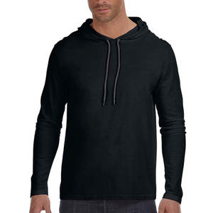 Sudaderas con capucha de manga larga de rendimiento de algodón para hombre Atlético ligero - Product Image 1