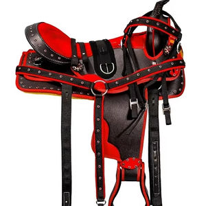Selle Western Synthétique Mixte Selle Western de Haute Qualité avec Accessoires Assortis Produits de Course de Chevaux Anglais - Product Image 1