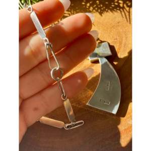 Harold Smith Spiny Oyster & Geometric Sterling Silver Inlay Necklace for Gift - Product Image 5