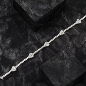 Pulsera de Diamantes Cubanos de Lujo, 12mm, 7 Pulgadas, Plateada en Oro Blanco, Certificada, para Hip Hop, Unisex, Regalo de Boda, Joyería - Product Image 1