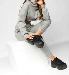 Survêtement en velours unisexe de haute qualité dernier décontracté hiver polaire à capuche haut court fermeture éclair respirant Logo imprimé Plus sans couture - Product Image 5