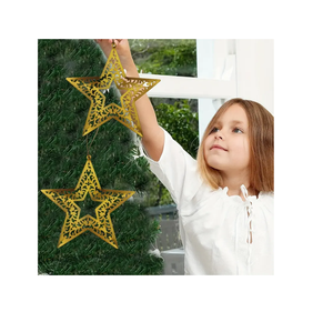 Ornements de Noël de style luxe Ornements d'arbre de Noël en métal d'aluminium à impression UV Ornements suspendus vierges double face - Product Image 3