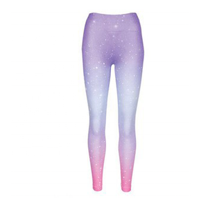 Leggings Deportivos para Mujer con Diseño Personalizado, Estampado de Galaxia por Sublimación, Cintura Elástica de Spandex/Nylon, Ajuste Delgado, Largo Completo - Product Image 1