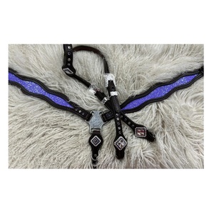 Fancy Horse Western Headstall & Breast Collar cuero de vaca ligero personalizado con cuentas diseño de temporada equipo de equitación - Product Image 5