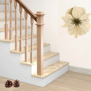 Boîte en bois durable et décorative Newel Post 4094 peuplier inachevé fournit un support fiable Finition élégante pour escalier - Product Image 5