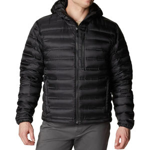 Veste matelassée à capuche légère pour hommes Manteau d'hiver en nylon et polyester respirant à bulles brillantes - Product Image 1