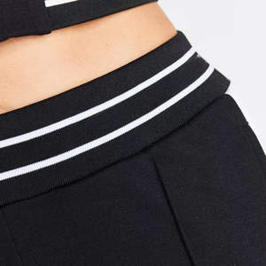 Pantalons évasés décontractés pour femmes sur mesure avec décoration élastique Toile à devant plat Pantalons d'hiver respirants - Product Image 3