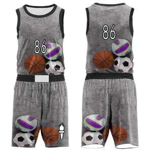 Full Sublimation Basketball Clothes Team Wear Mens Basketball Jerseys <b>Shirt</b> Vest Custom Reversible Basketball Uniforms Set - Product Image 1