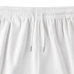 Classic <b>White</b> Basketball <b>Shorts</b> for <b>Men</b> with Black Stripe Trim Lightweight Breathable Sportswear for Training Gym - Product Image 2