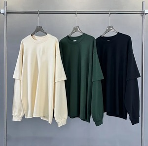 เสื้อยืดผ้าฝ้าย-โพลีผสมเอนไซม์ล้างเพื่อความสบายเนื้อผ้าเรียบระบายอากาศสีได้ทุกวัน - Product Image 6