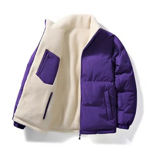 Vestes d'hiver épaisses et chaudes en coton pour hommes, imperméables, respirantes, style tendance à blocs de couleur pour hommes et femmes - Product Image 3