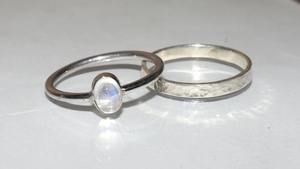 Conjunto de Anillos Clásicos Turquesa para Boda y Fiesta, Plata 925, Hechos a Mano, Anillos Apilables, Regalo de Joyería para Ella - Product Image 2