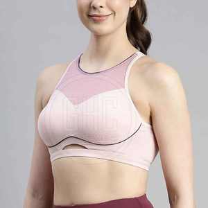 Sujetador deportivo con correa ajustable de secado rápido transpirable de talla grande para mujer Material de LICRA/poliéster hecho en Pakistán soporte medio - Product Image 4