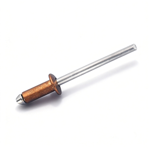 Remache ciego de cobre con mandril de acero inoxidable, cabeza ISO tipo domo, grado 6, extremo abierto - Product Image 1