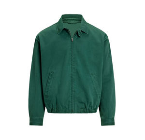 Chaqueta de mezclilla en blanco de algodón de alta calidad para hombre, chaqueta de trabajo universitaria de mezclilla con lavado ácido Vintage personalizada con cremallera completa - Product Image 6