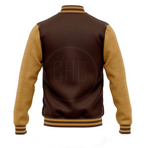 Venta al por mayor de chaqueta de invierno de los hombres de tamaño personalizado con cuello alto estilo Letterman para uso al aire libre - Product Image 3