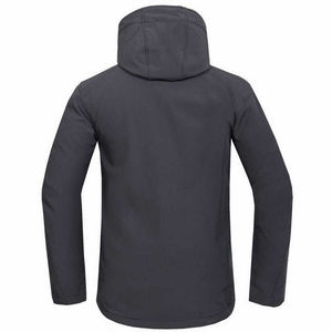 Veste Softshell à Capuche Confortable pour Hommes Coupe-Vent & Imperméable Respirante Logo Avant Portée Quotidienne Hiver - Product Image 2