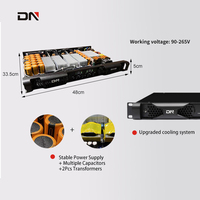 Amplificateur de puissance de classe D à vente chaude 4x1800W amplificateur de puissance audio professionnel à 4 canaux de haute qualité
